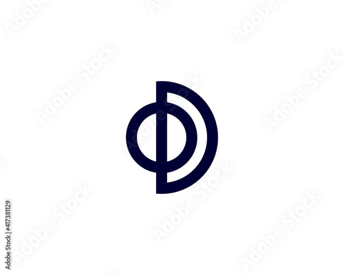 D OD DO letter logo design vector template