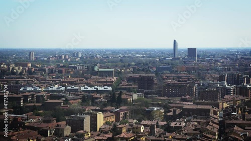 Wallpaper Mural Wide view of the skyline of the city of Bologna seen from the top of the Asinelli tower towards the outside of the city Torontodigital.ca