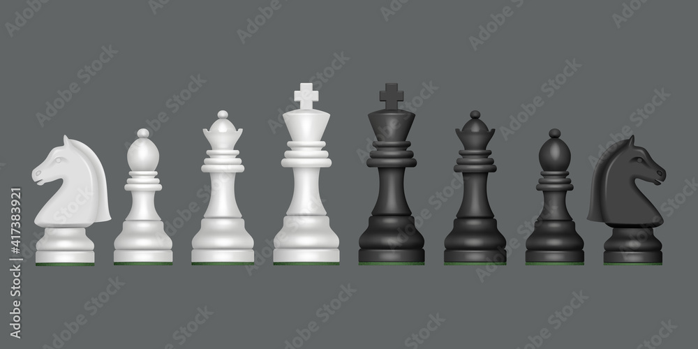 Chess collection. Blank figures for chess strategy games knight queen horse pawn decent vector realistic set. Chess strategy game, board for play illustration Chess collection. Blank figures for chess strategy games knight queen horse pawn decent vector realistic set. Chess strategy game, board for play illustration