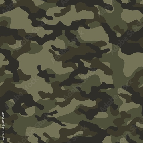 army camouflage vector seamless pattern