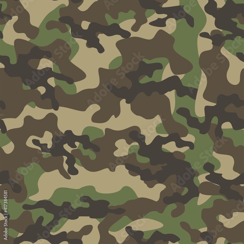 green military camouflage vector seamless pattern