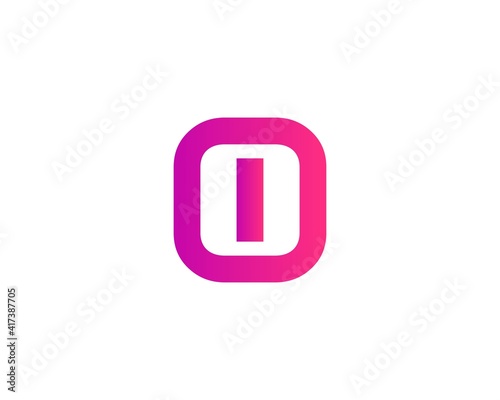 i oi io letter logo design vector template