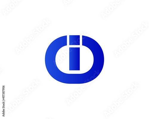 i oi io letter logo design vector template