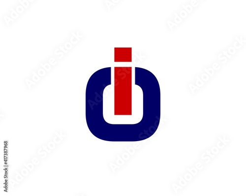 i oi io letter logo design vector template