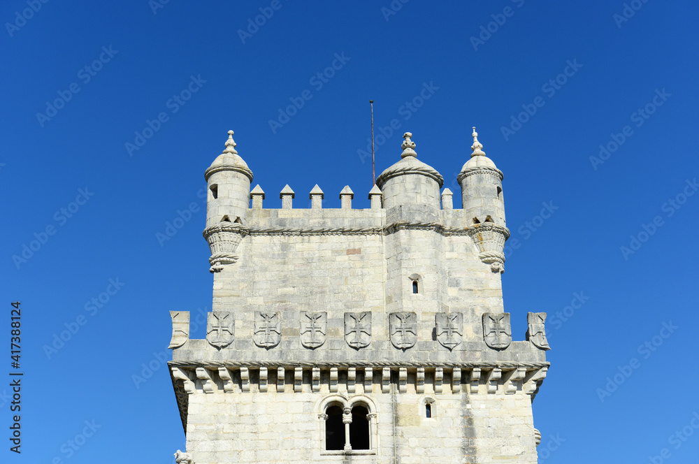 Belem Tower (Portuguese: Torre de Belem) is UNESCO World Heritage Site on the bank of Tejo River at Belem district, Lisbon, Portugal. 