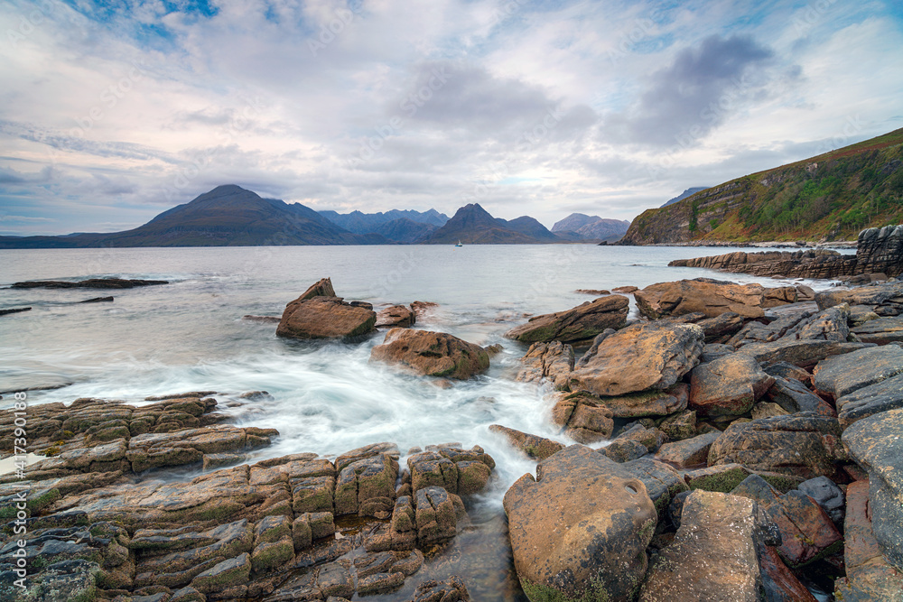 The rocky beach at Elgol