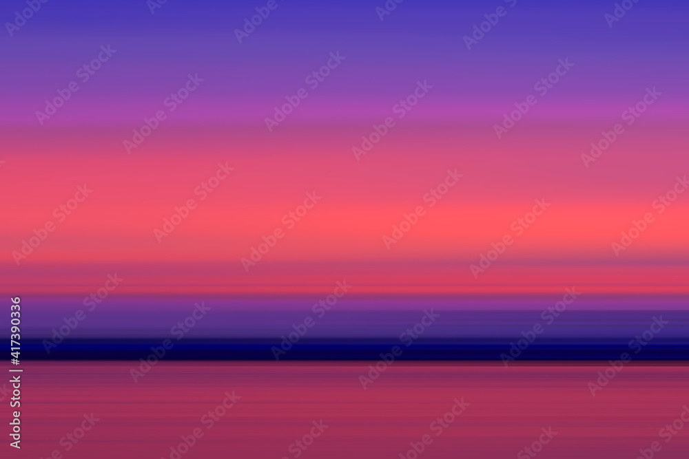 Colorful abstract background. Artistic motion blurred gradient lines. Deep blue, orange and purple color.
