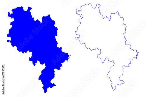 Asti province (Italy, Italian Republic, Piedmont region) map vector illustration, scribble sketch Province of Asti map