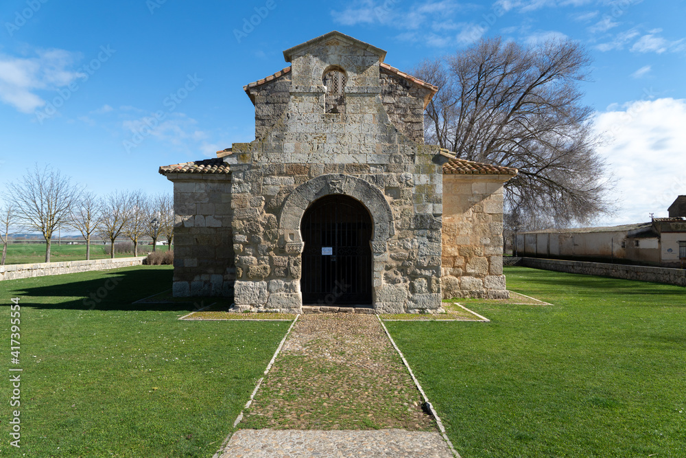 Visigoth church of San Juan Bautista (the oldest church in Spain). Baños de Cerrato, Palencia, Castilla y León, Spain.