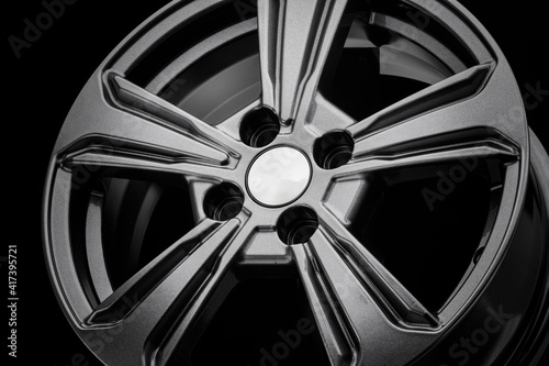 new grey aluminum alloy wheel die cast disc close up