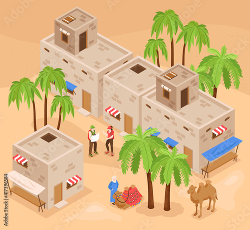 Tourism Egypt Isometric Composition
