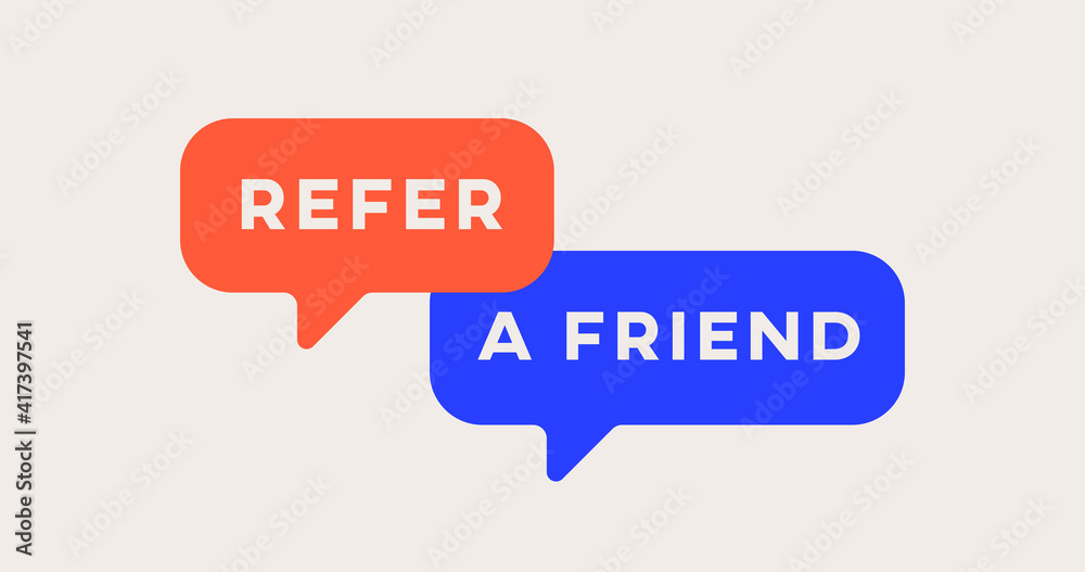 Refer a friend vector banner. Referral System. Refer a friend vector banner. Referral System.