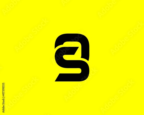 S OS SO letter logo design vector template