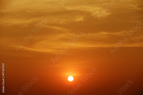 sunset in the sky