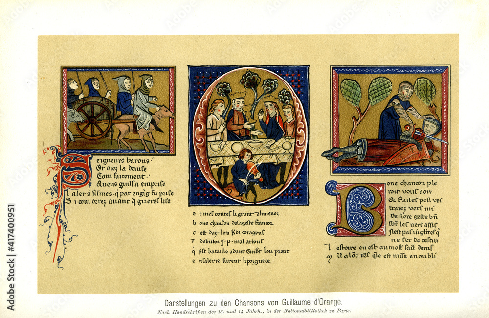 Fototapeta premium Chansons von Guillaume d'Orange