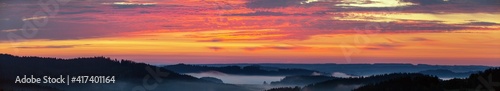 Morning panoramic sunset view from zdarske vrchy © Daniel Prudek