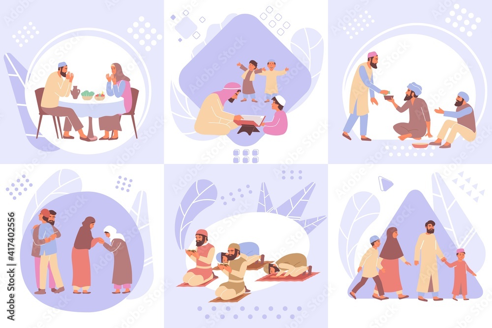 Ramadan Flat Design Concept Ramadan Flat Design Concept