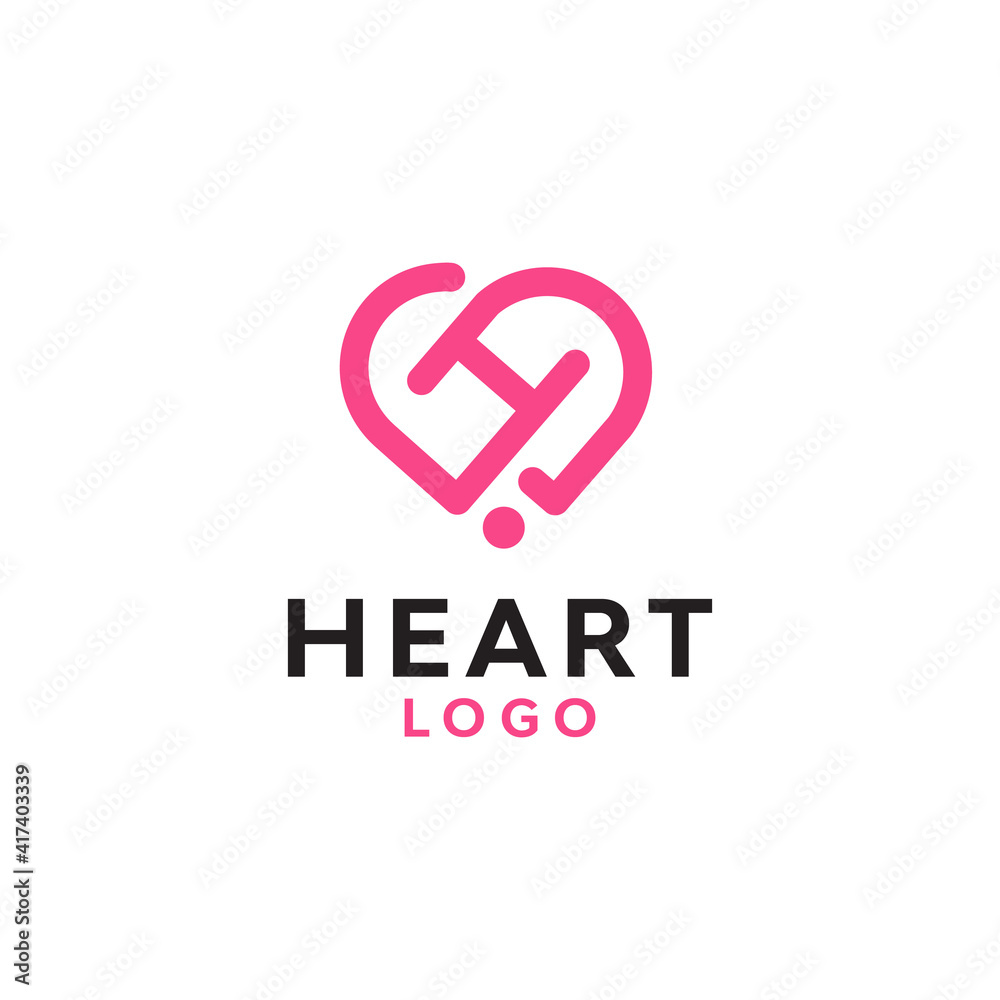 Vector Heart Logo Design Template