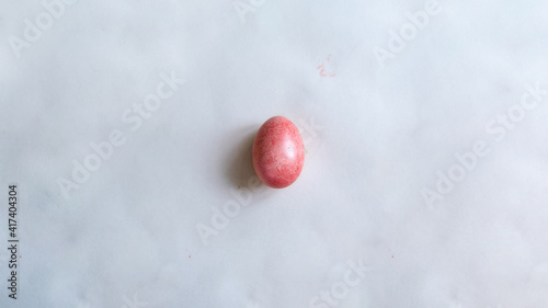 Easter egg on gray background
