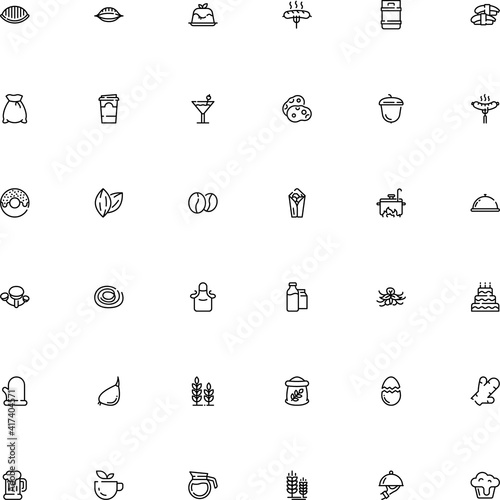 icon vector icon set such as: honey, froth, arabic, orchid, domestic, oven, fire, butler, craft, indian, garlic, season, baked, brunches, can, animal, cell, aliment, celebrate, collection, magical