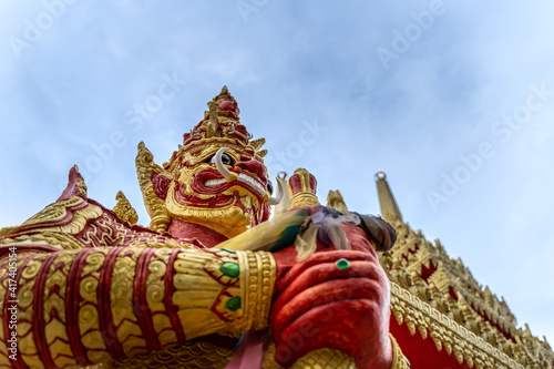 Obraz na płótnie The giant statue in Khlong Hae Temple, Songkhla province, Thailand. w salonie