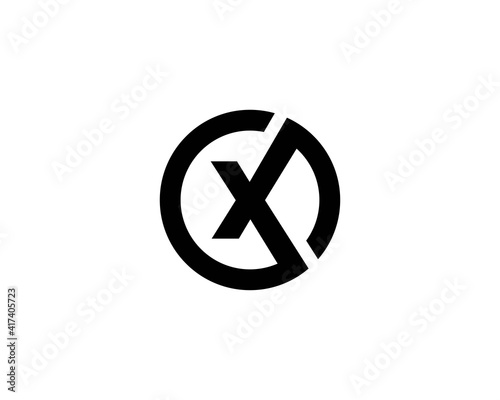 X OX XO letter logo design vector template