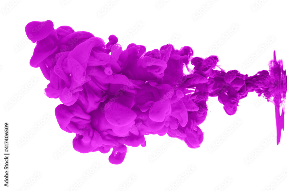 acrylic ink in water form an abstract smoke pattern isolated on white background acrylic ink in water form an abstract smoke pattern isolated on white background