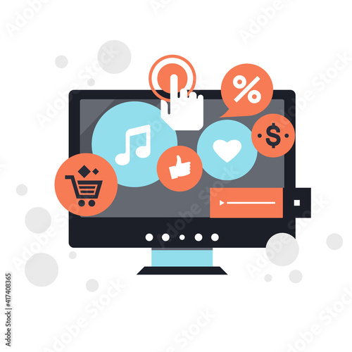 App development. Mobile application and mobile app development concept. Flat vector illustration.