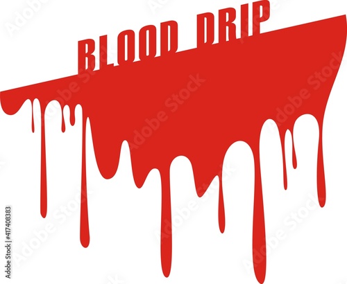 Blood drip. Vector illustration for your design.Blood splashes isolated on white, vector design illustration