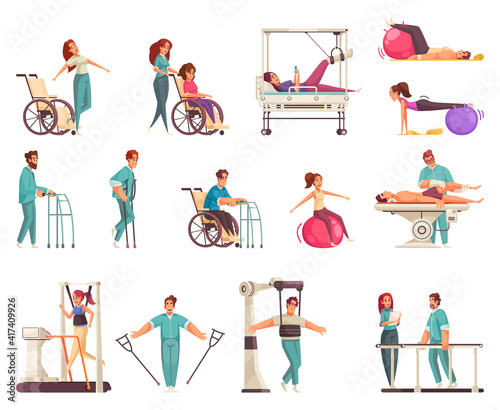 Medical Rehabilitation Icon Set