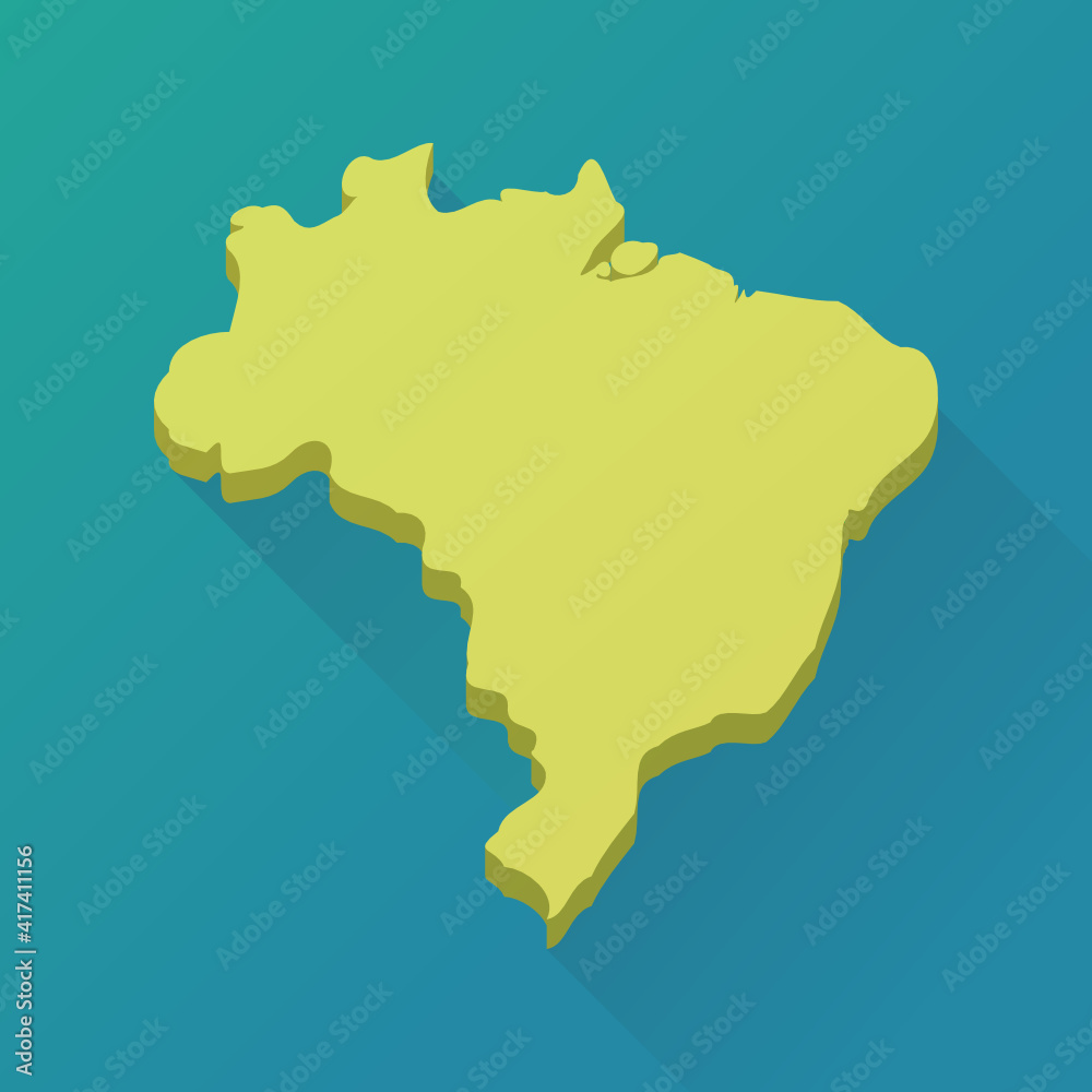 Mapa do Brasil (design plano)