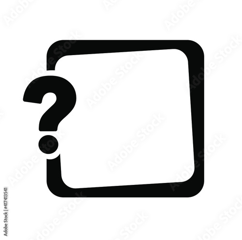 question mark in a box