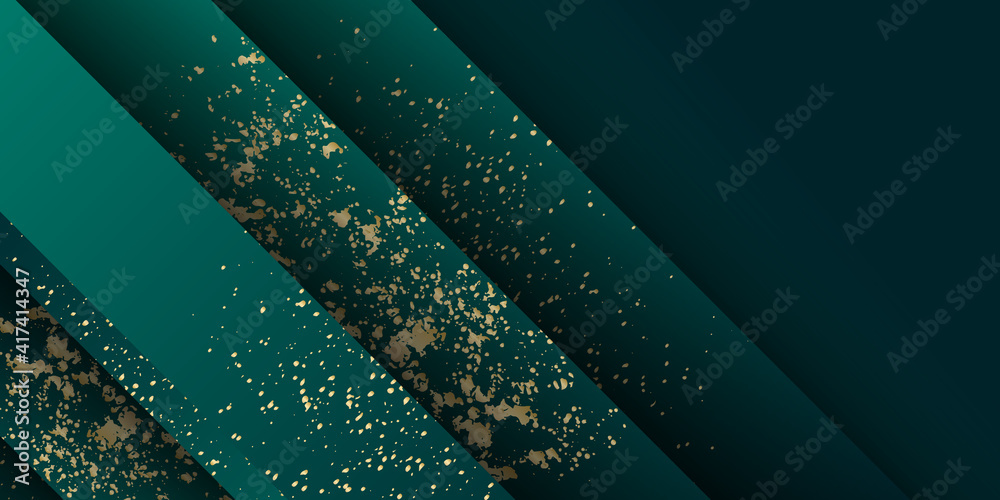 Modern simple dark green and gold abstract wallpaper background ...
