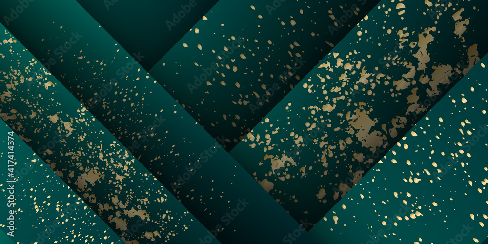 Modern simple dark green and gold abstract wallpaper background ...