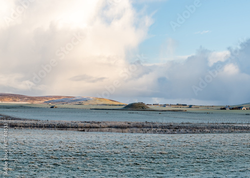 Maeshowe. frosty day