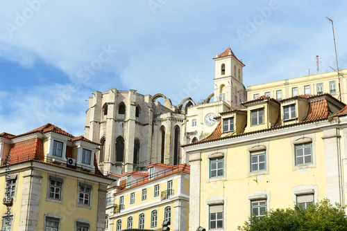 Carmo Convent (Portuguese: Igreja de Carmo) is the ruin of 1755 Lisbon Earthquake in city of Lisbon, Portugal.  © Wangkun Jia