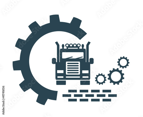 Vector illustration of the logo, truck icon.