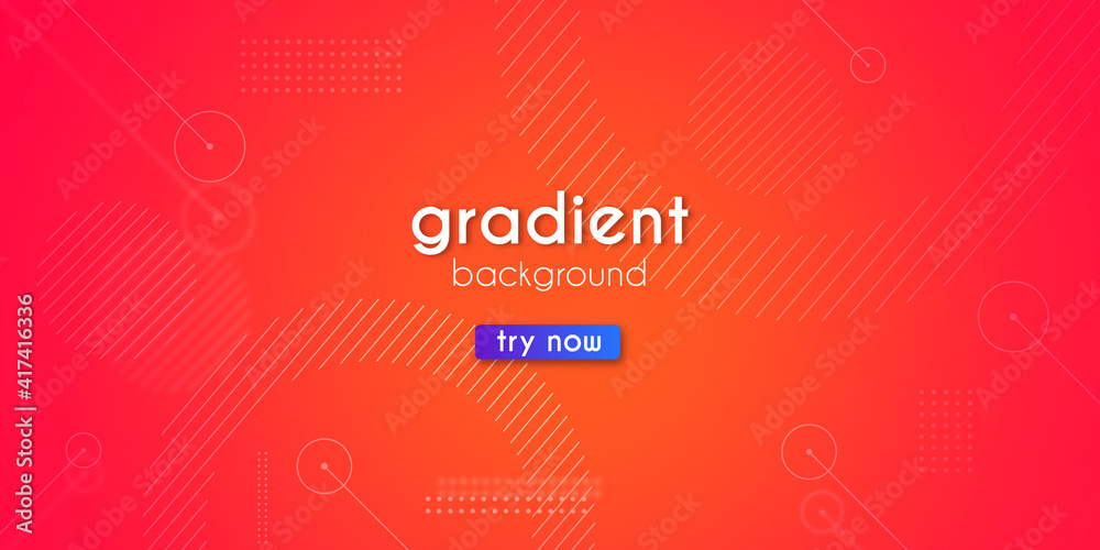 Obraz premium Red and yellow gradient geometric shape background. Red geometric gradient background.