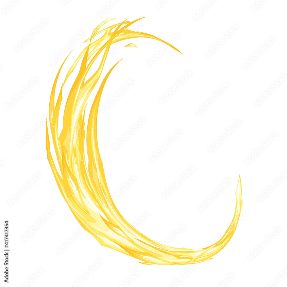 光属性のエフェクト風 斬撃のイラスト素材 Vector De Stock Adobe Stock