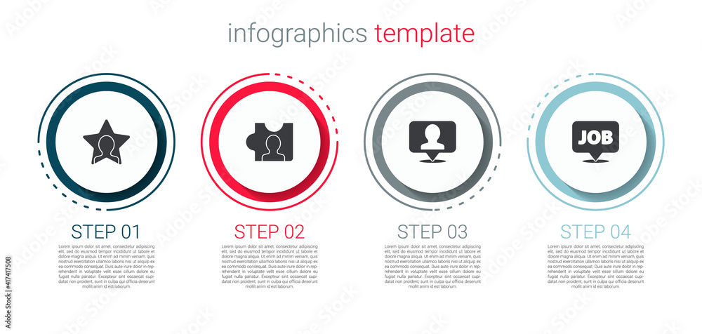 Set Head hunting, , Location with person and Speech bubble job. Business infographic template. Vector. Set Head hunting, , Location with person and Speech bubble job. Business infographic template. Vector.