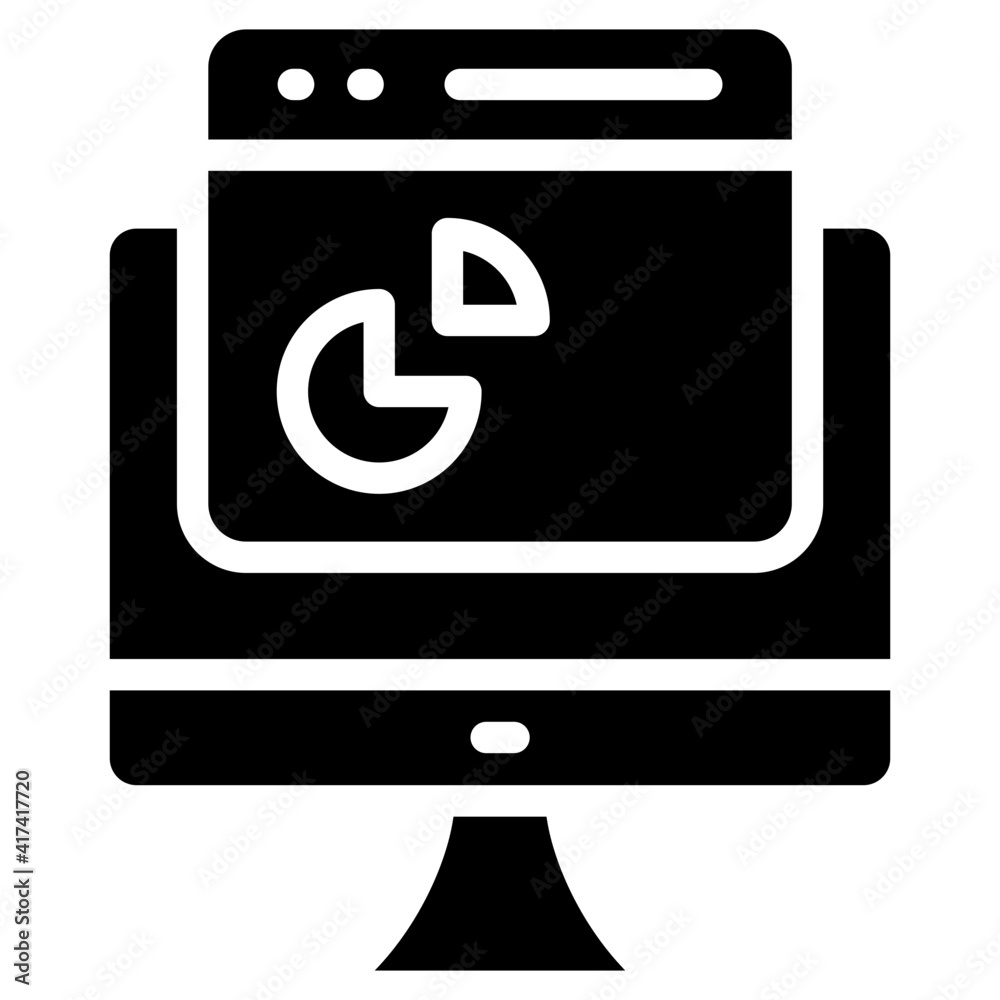 An editable filled design vector of web analytics An editable filled design vector of web analytics