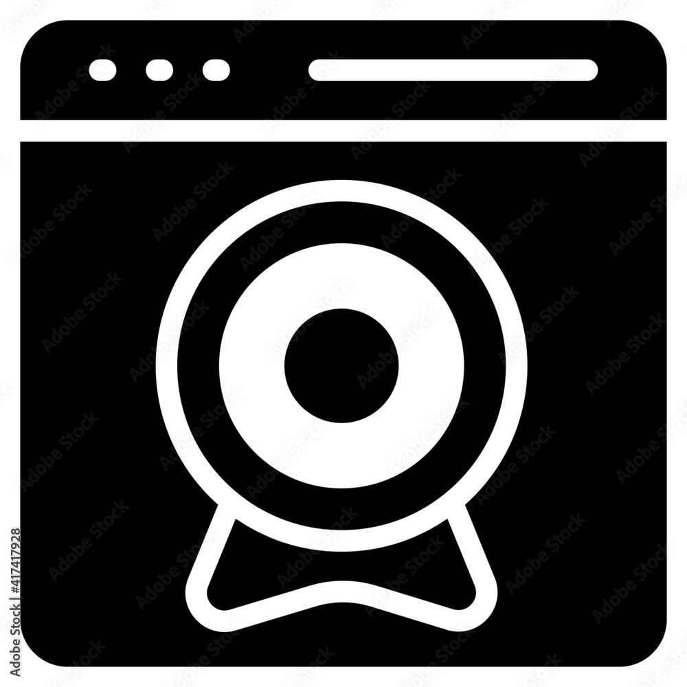 A solid design vector of webcam A solid design vector of webcam