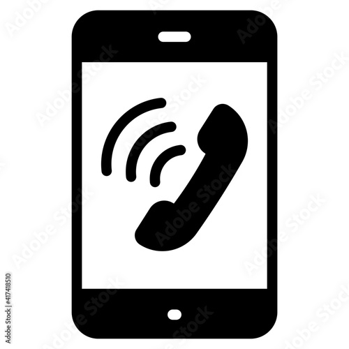        An icon design of mobile call 