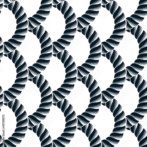 Seamless pattern rope woven vector, abstract illustrative background. Minimalistic simple cord stylish illustration. Usable for fabric, wallpaper, wrapping, web and print.