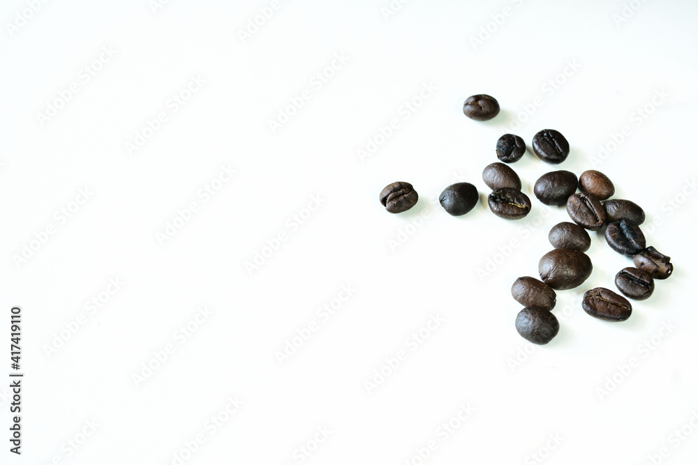 Coffee beans on the isolated bacground. Coffee beans on the isolated bacground.