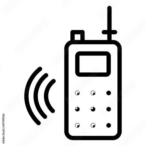 A portable communication device, icon of walkie talkie