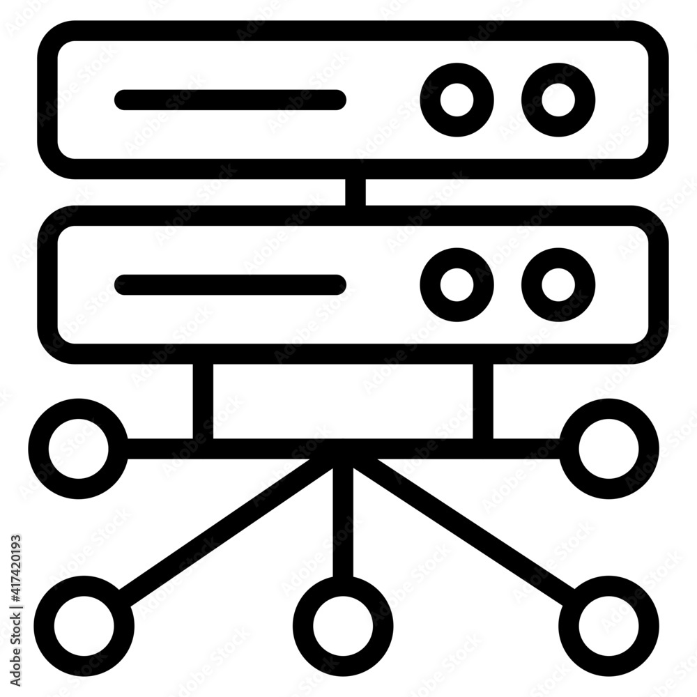 A creative design vector of server network A creative design vector of server network