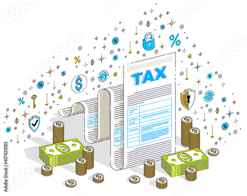 Taxation concept, tax form ...