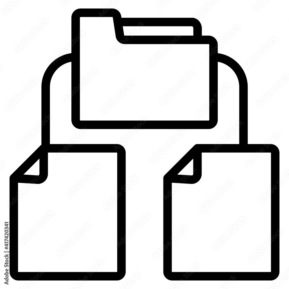 Modern style icon of document network Modern style icon of document network