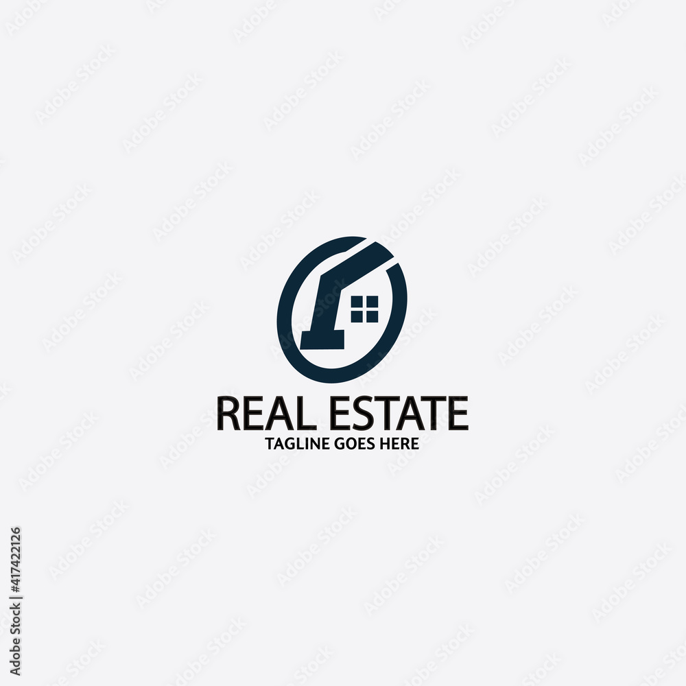 Obraz premium Real estate logo. Property icon. Vector illustration